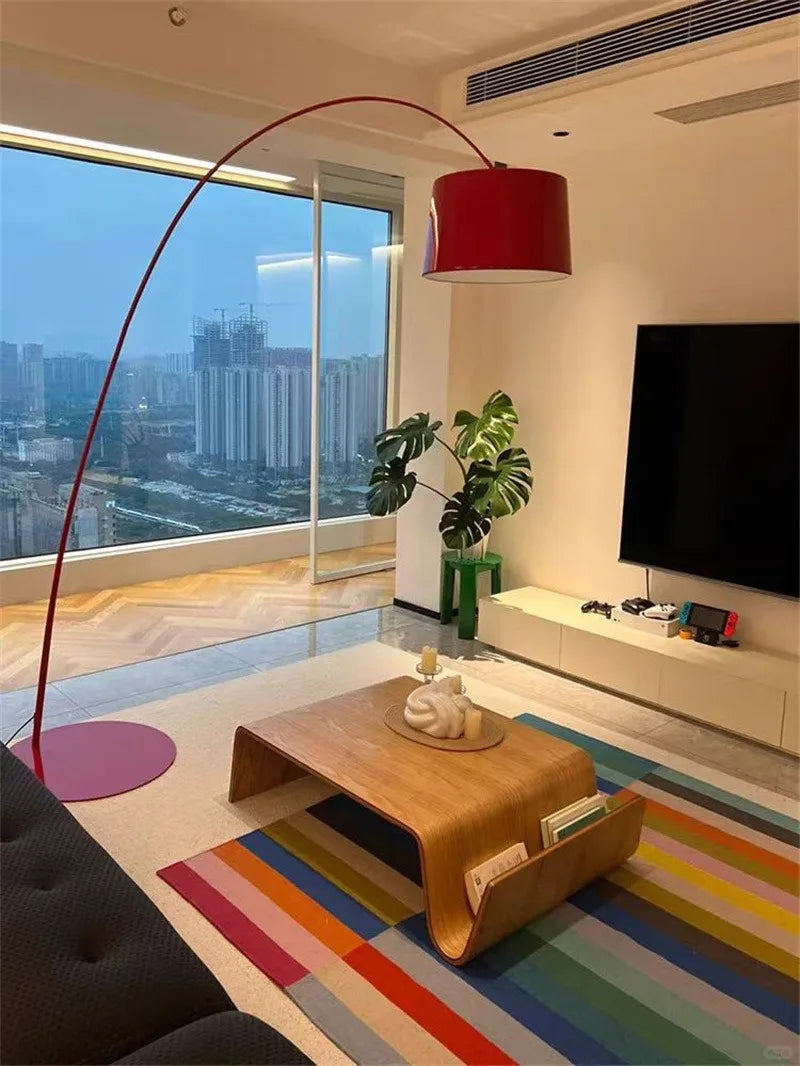 Solid Wood Coffee Table Modern Bentwood Room Desks Portable Low Center Tea Table  Living Room Furniture Side Storage Design