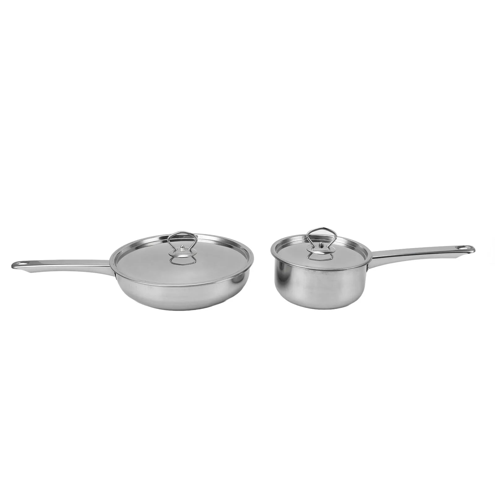 Stainless Steel Cookware Set Kitchen Cookware Set Stainless Steel Pots Pans Set with Soup Pot Saute Pan Lids for Home Cooking