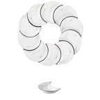 5 Piece Reunion Ceramic Dinnerware Set Moon Shaped Hot Pot Plate Flexible Combination of Plates According to Food Consumption