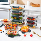 10/12pc food storage container with lid, fresh-keeping box suitable for meal preparation, lunch, and outdoor picnics