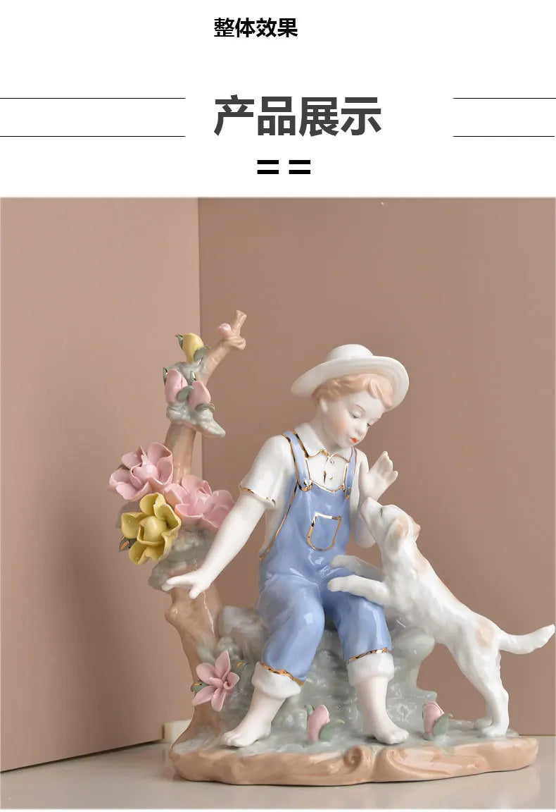 Modern minimalist European home decor character decorations living room wine cabinet decorations ceramic handicraftsjavascript: