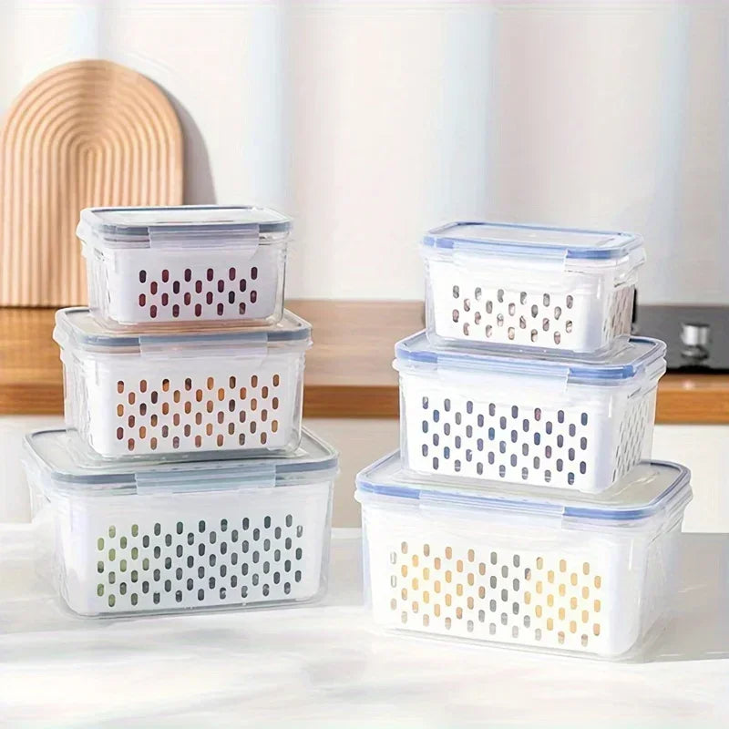 4pcs/set Storage Container, Multifunctional Leak Proof Food Storage Box  food storage containers  containers for kitchen