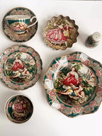 European Famous Painting Series Tableware Set Ceramic Material Underglaze Color Craftsmanship Handmade Painting