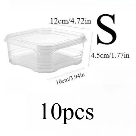 10-Pack Airtight Food Storage Containers -  Stackable Kitchen Organizers ( Leakproof, Fridge/Freezer to Outdoor Use)