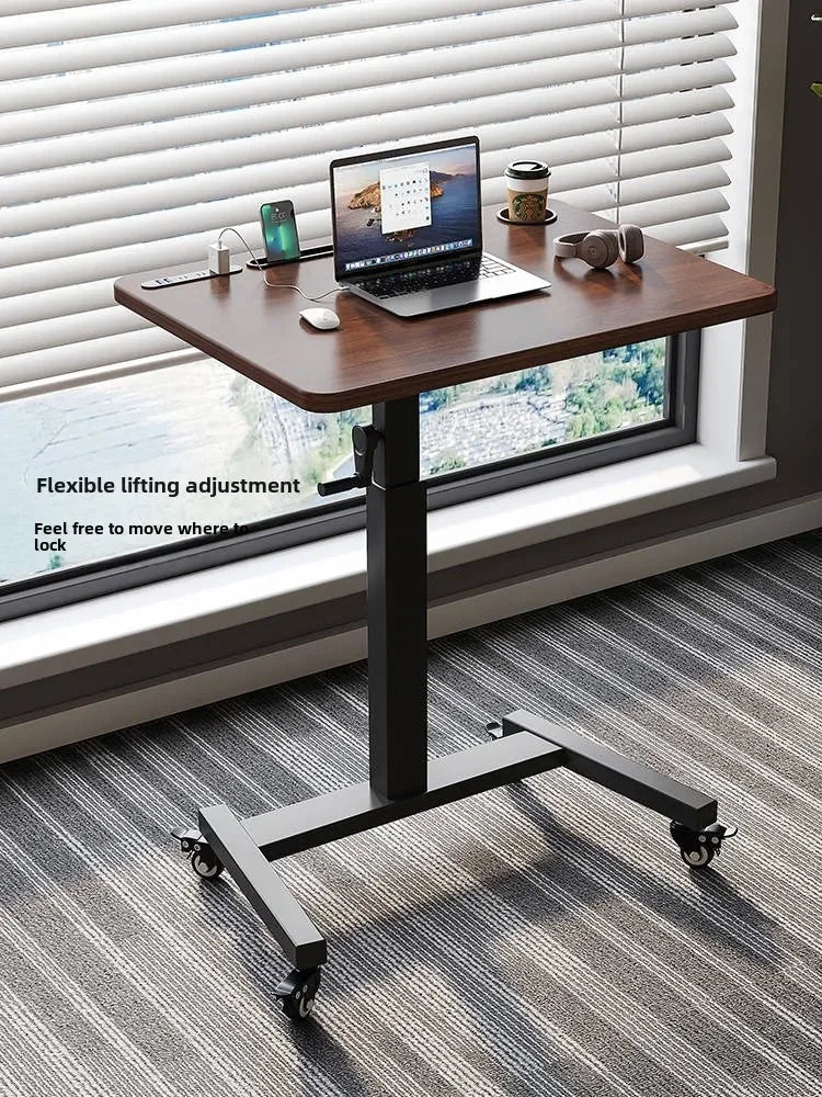 Height Adjustable Computer Desk Mobile Small Desk for Live Streaming Home Study Office Desk Standing Workstation desks