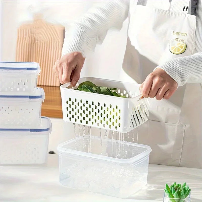 4pcs/set Storage Container, Multifunctional Leak Proof Food Storage Box  food storage containers  containers for kitchen