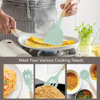 12-Piece Kitchen Utensil Set  Block,Silicone Cooking Tools/ Non-Scratch Spatula Spoon Turner, Complete Kitchen Starter Kit