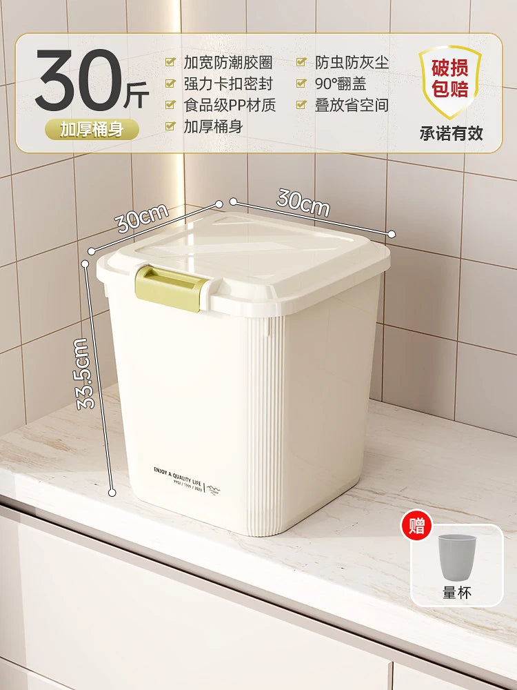 Food ade Sed Rice Storage Box Moisture Proof Bug Resistant Plastic Kitchen Storage Container for Home Use 5L And above C...