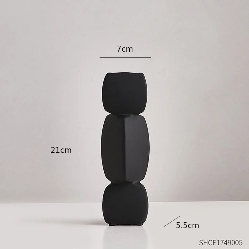 Modern minimalist vase decoration home Flower Arrangement Living Room Flowerpot Nordic minimalist decor black vase Art Ornaments