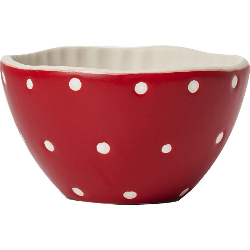 Red Mushroom ceramic Coffee Mug Dinner Plates Noodle Bowls Salad Bowls Teapot Cakepan Afternoon Tea Party Gift for Girl