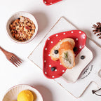 Red Mushroom ceramic Coffee Mug Dinner Plates Noodle Bowls Salad Bowls Teapot Cakepan Afternoon Tea Party Gift for Girl