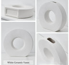 Nordic Home Decor Vase Decoration Home Donut Vase Luxury Living Room Decoration Simple Flower Vase Matte Centerpiece Decoration