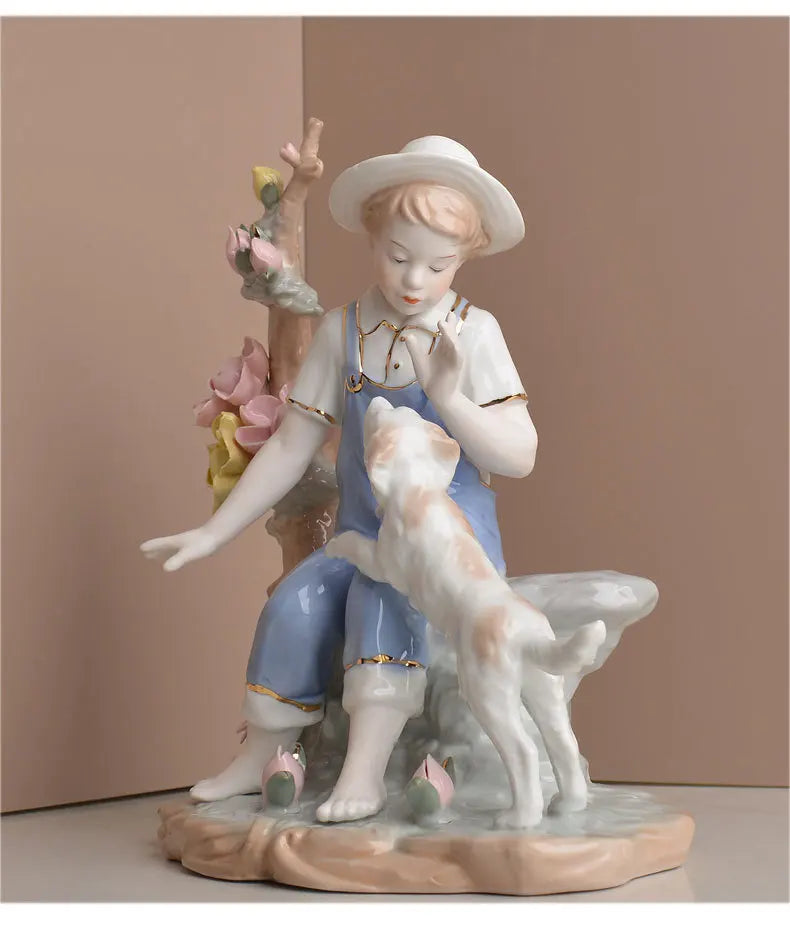 Modern minimalist European home decor character decorations living room wine cabinet decorations ceramic handicraftsjavascript: