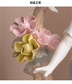 Modern minimalist European home decor character decorations living room wine cabinet decorations ceramic handicraftsjavascript: