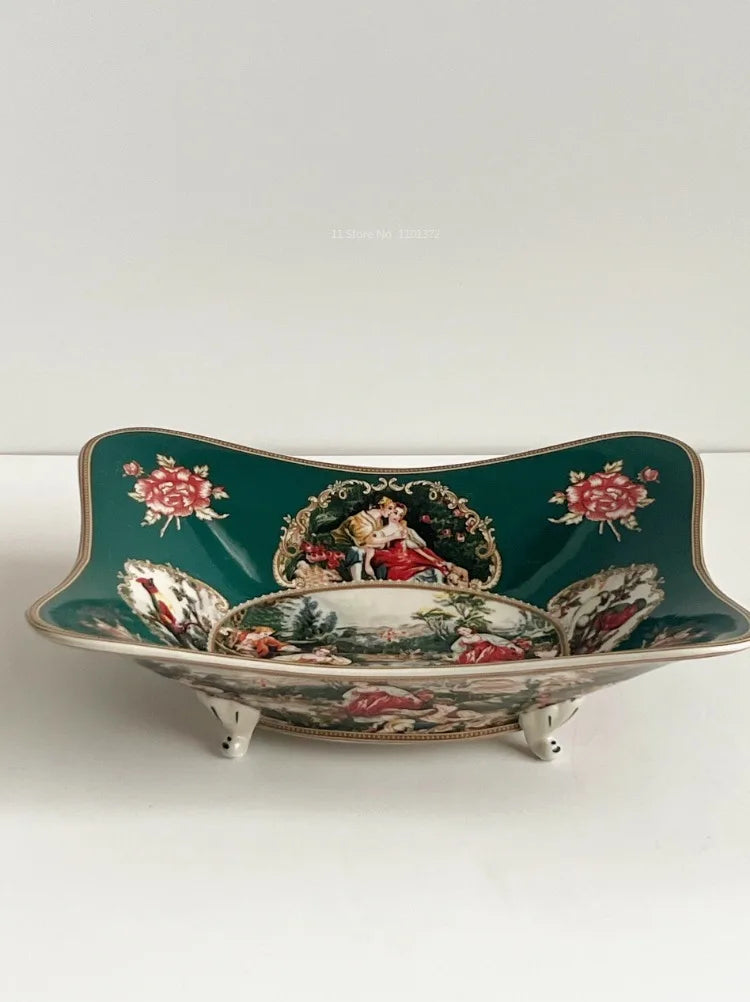 European Famous Painting Series Tableware Set Ceramic Material Underglaze Color Craftsmanship Handmade Painting