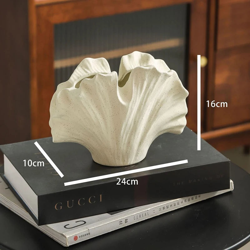 Pottery Vases Aesthetic Decorative Flower Bottle Modern Interior Luxury Dining Table Center Vase Bedroom Vase for Dried Flowers