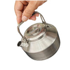 Camping Cookware Stainless Steel Set Outdoor Hiking Portable Picnic Tableware Kit Pot Frying Pan Kettle Set For Outdoor Cooking