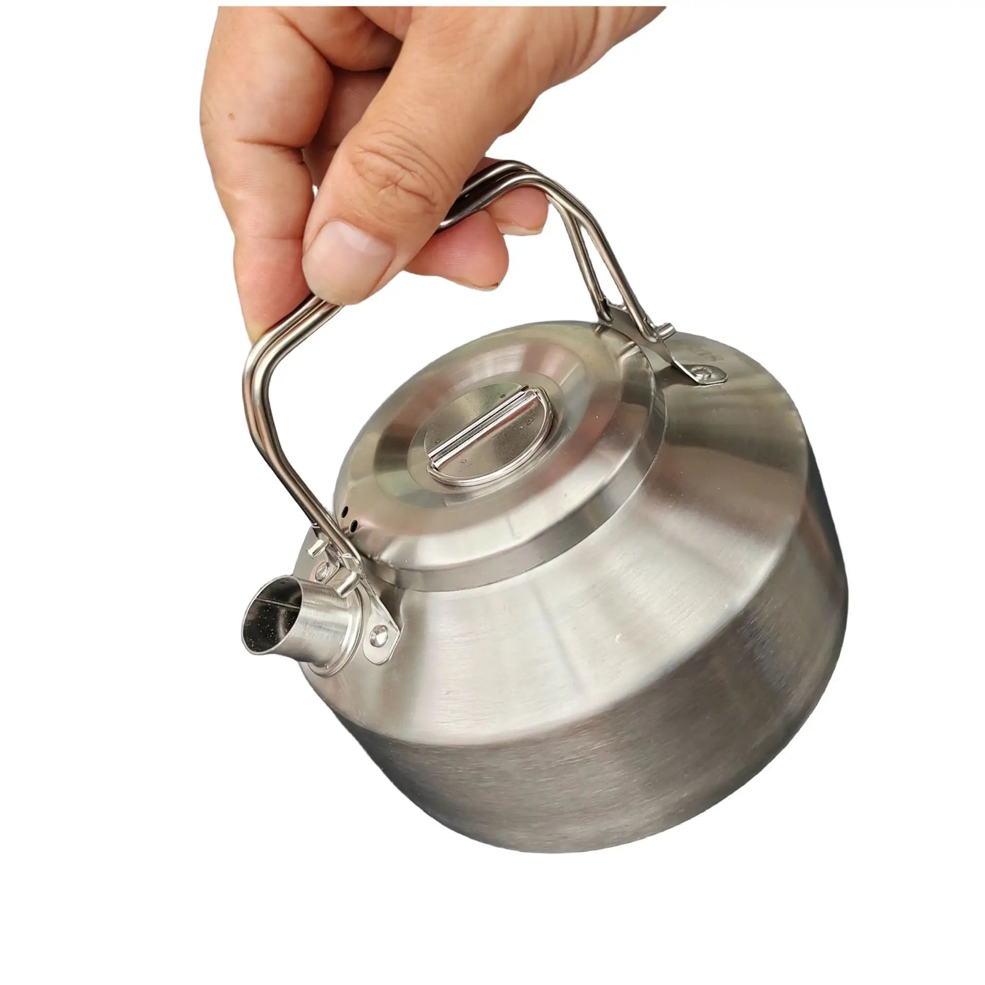 Camping Cookware Stainless Steel Set Outdoor Hiking Portable Picnic Tableware Kit Pot Frying Pan Kettle Set For Outdoor Cooking
