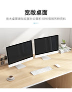 Contemporary Office Study Desk, Contemporary Computer Desk Writing Desk PC Desk Work Desk with 3-Drawers and Metal Legs