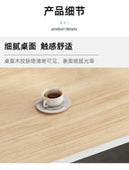 Contemporary Office Study Desk, Contemporary Computer Desk Writing Desk PC Desk Work Desk with 3-Drawers and Metal Legs