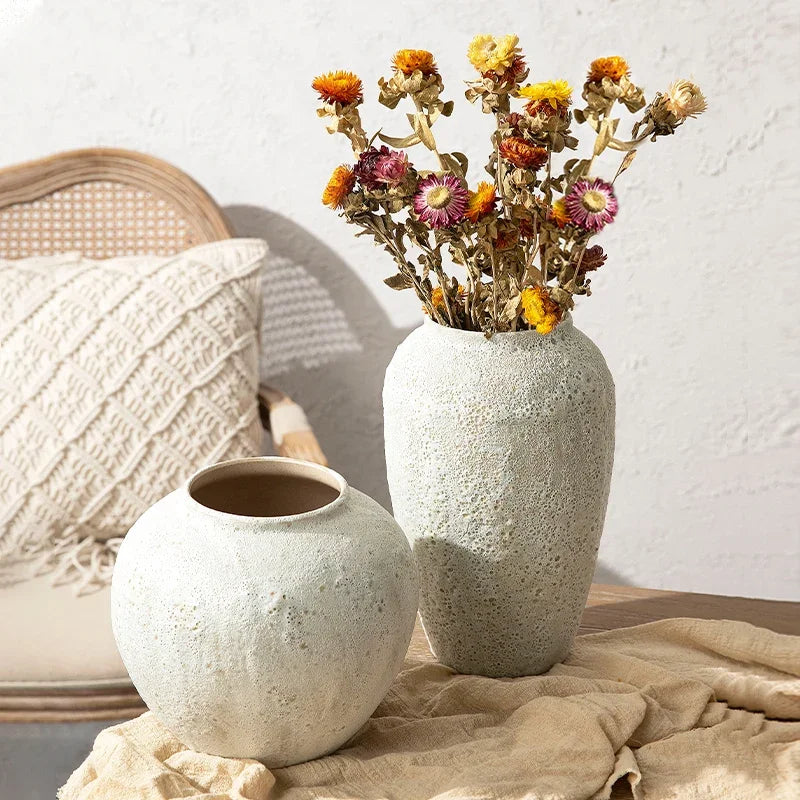 Ceramic Vase Chinese Style Quiet Wind Home Decor Decoration Flower Arrangement Pottery Pot