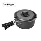 Camping Cookware Set Aluminum Nonstick Portable Outdoor Tableware  Kettle Pot Cookset Cooking Pan Bowl for Hiking BBQ Picnic