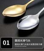 Gold Plated Stainless Steel Cutlery Sets Hotel Decorative Tableware Knife Fork Spoon Tespoon Hammered Utensils for Kitchen