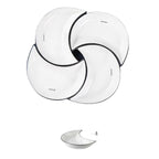 5 Piece Reunion Ceramic Dinnerware Set Moon Shaped Hot Pot Plate Flexible Combination of Plates According to Food Consumption