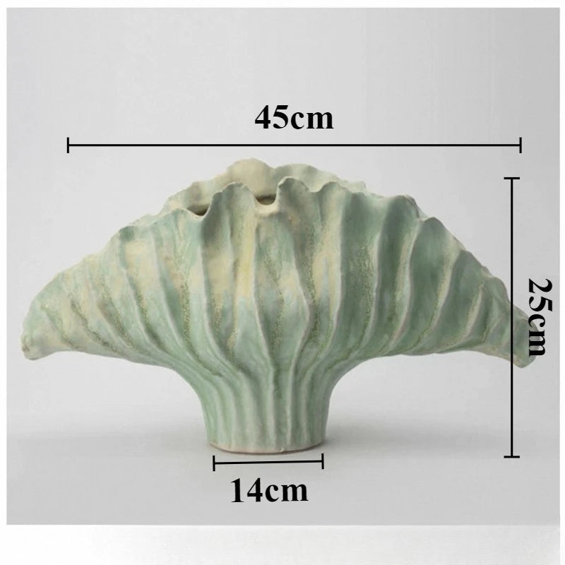 Ceramic Flower Vase Pottery Decorative Vases Modern Vase Plants and Decoration Ornaments Aesthetic Living Room Decor Accessories
