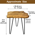 Natural Edge End Table, Wood Side Table, Nightstand, Plant Stand  ，Unique desktop for Living Room, Bedroom, Farmhouse Decor