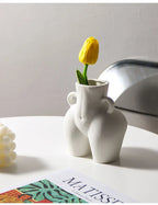 WHYOU Creative Body Art Vase Imitation Ceramic Decorative Vase Nordic Home Decoration Crafts Vase Table Desktop Ornaments Gift