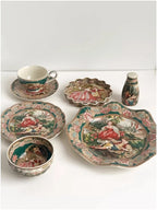 European Famous Painting Series Tableware Set Ceramic Material Underglaze Color Craftsmanship Handmade Painting