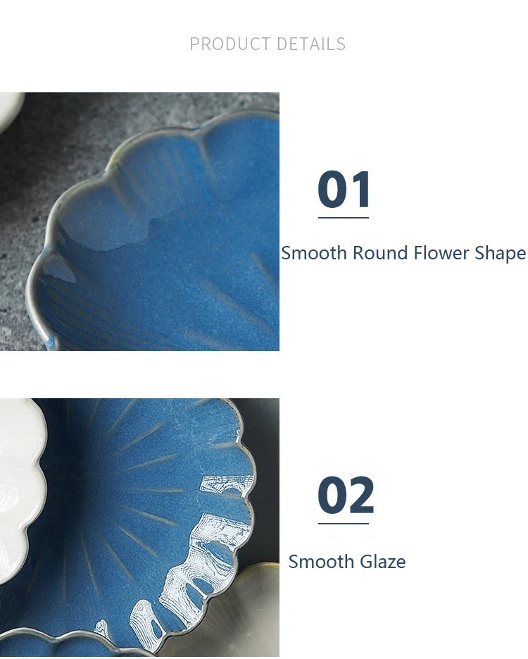 Ceramic Dinner Plate Tableware Coffee Mug Cup Steak Plate Salad Soup Noodles Bowl Chrysanthemum Dinnerware