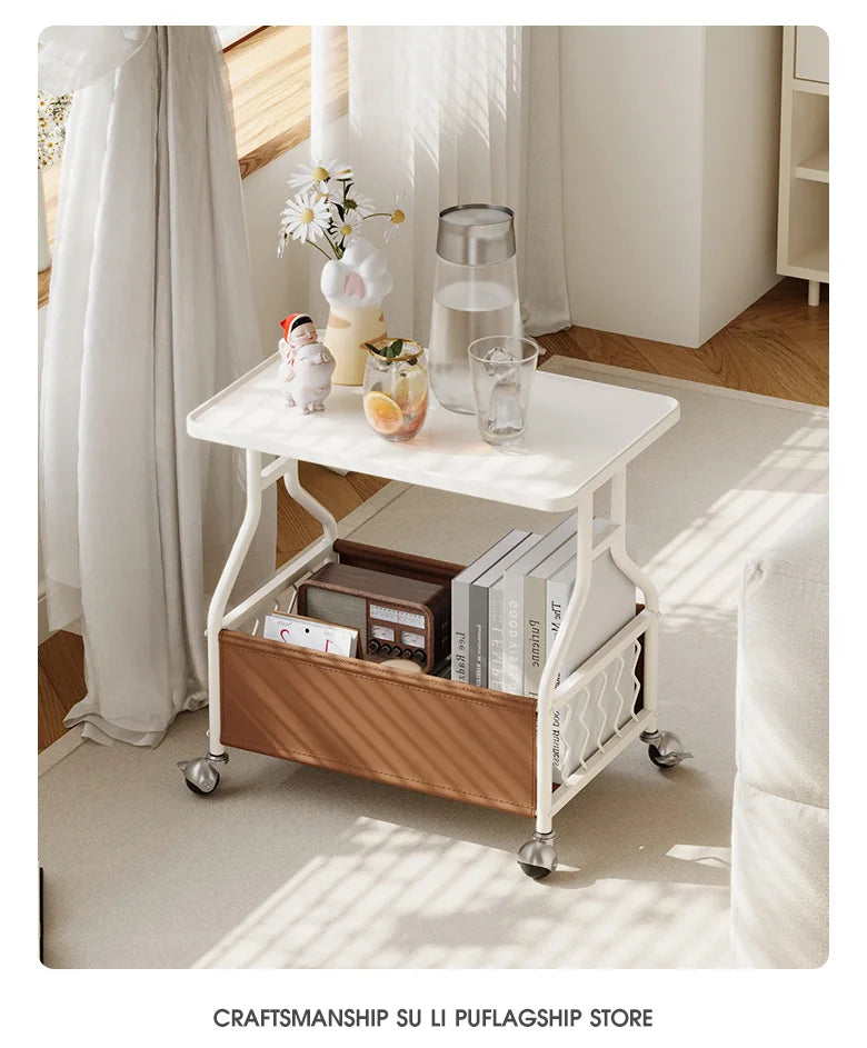 Modern Mobile Side Table Beauty Trendy Exquisite Glamour Coffee Table Luxury Elegant Mesa De Centro Sala Living Room Furniture