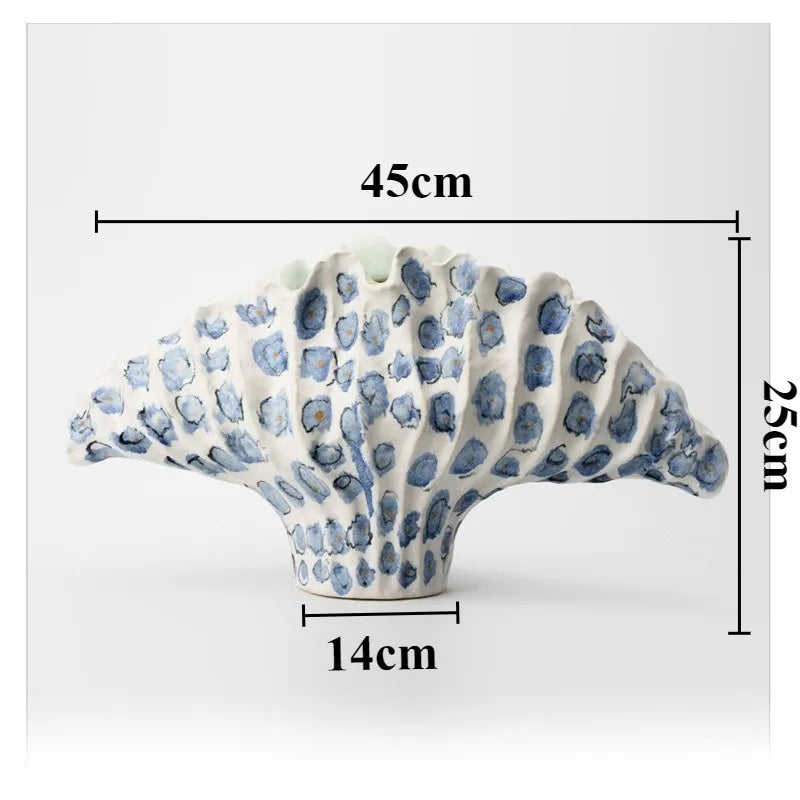 Ceramic Flower Vase Pottery Decorative Vases Modern Vase Plants and Decoration Ornaments Aesthetic Living Room Decor Accessories