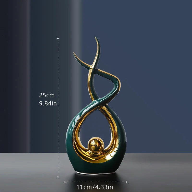 Ceramic Sculptures Ornaments Home Modern Decoration Abstract Statue Room Art Decor Luxury Porcelain Figurine Table Accessories