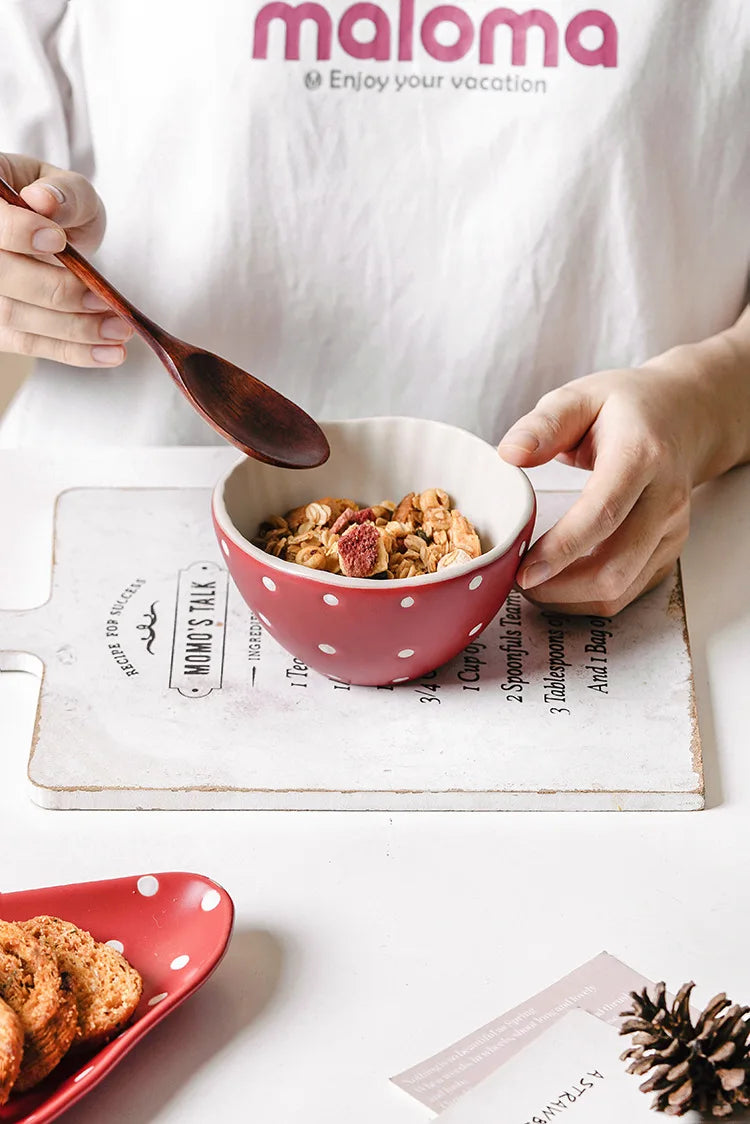 Red Mushroom ceramic Coffee Mug Dinner Plates Noodle Bowls Salad Bowls Teapot Cakepan Afternoon Tea Party Gift for Girl