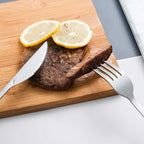 Stainless steel dinnerware sets steak knife/fork/spoon with wooden handle tableware cutlury set kichen accessories