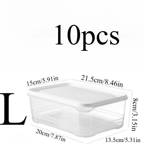 10-Pack Airtight Food Storage Containers -  Stackable Kitchen Organizers ( Leakproof, Fridge/Freezer to Outdoor Use)