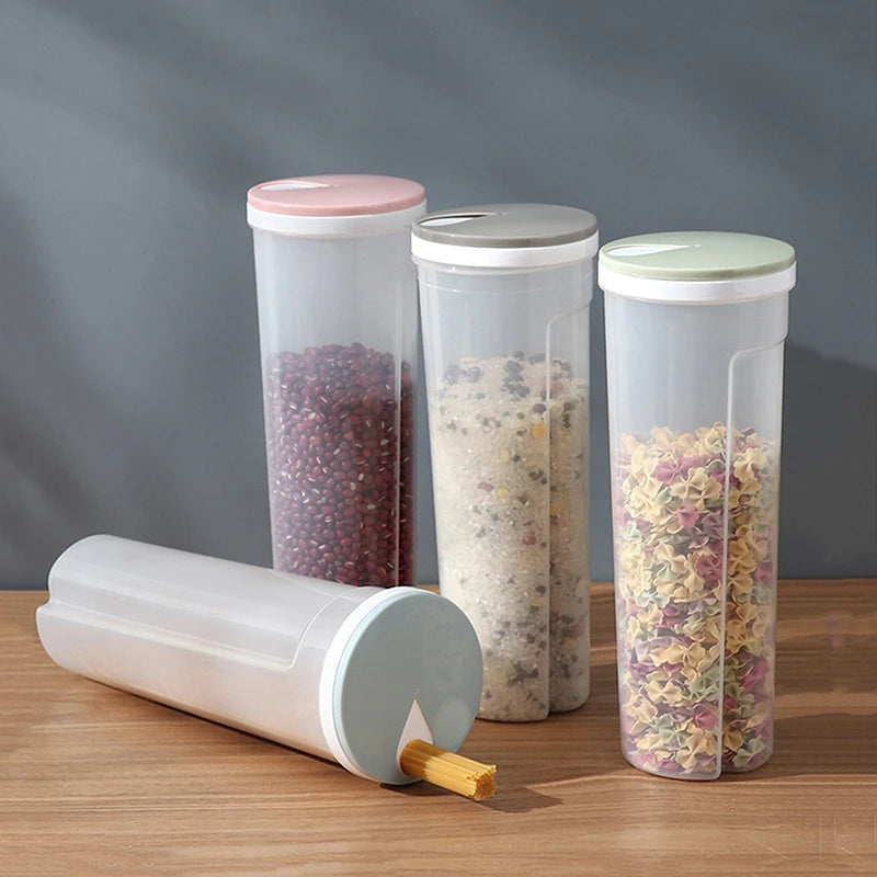 Food Storage Box Airtight Sealed Containers Grain Pasta Storage Box For Cereal Spaghetti Noodle Wheat Pasta Kitchen Organizer