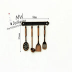 Kettle 1:12 Mini Kitchen Utensils Sets Cookware Alloy Doll Kitchen Set Mini 1:12 Scale Mini Kitchen Cooking Kit Mini Play House