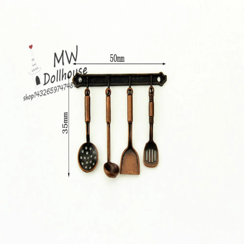 Kettle 1:12 Mini Kitchen Utensils Sets Cookware Alloy Doll Kitchen Set Mini 1:12 Scale Mini Kitchen Cooking Kit Mini Play House