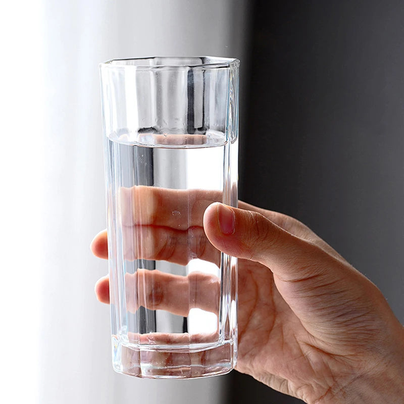 Glassware Kitchen Dining Bar Home Drinkware Tall Water Juice Drinking Glasses Set of 2pcs Transparent Tumbler Crystal Glass Cup