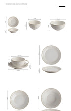 Baroque Vintage Ceramic Dinner Plates Western Food Dishes and Plates Sets European Modern Kiln Change Carving  Tableware Home