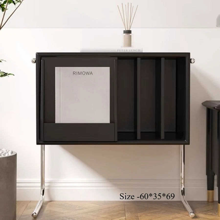 Multifunctional Beauty:Modern Solid Wood Magazine Storage, Chinese-Inspired Side Cabinet, and Floor Display for Bedroom Elegance