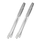 Kitchen Utensils Food Tongs Anti Heat Cooking Tool Buffet Bread Clip Pastry Clamp Barbecue Kitchen Tongs 2pcs Stainless Steel