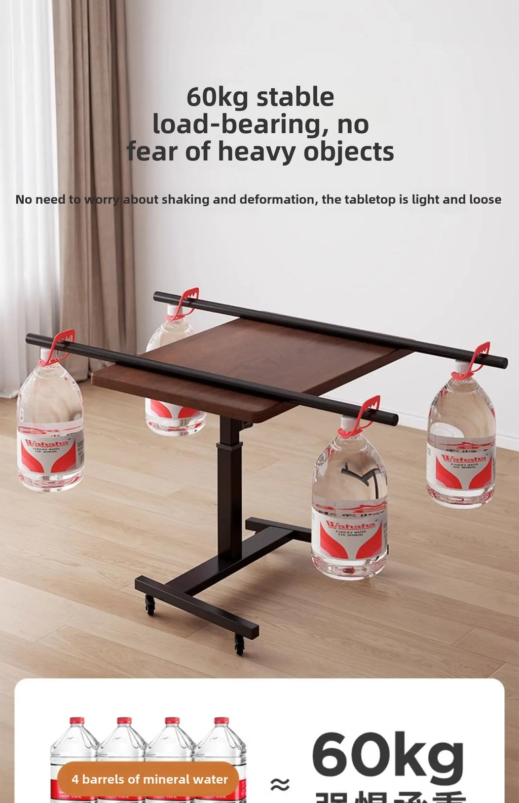 Height Adjustable Computer Desk Mobile Small Desk for Live Streaming Home Study Office Desk Standing Workstation desks