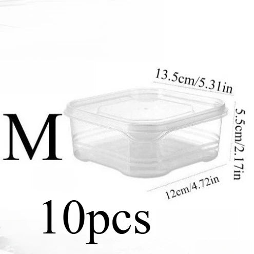 10-Pack Airtight Food Storage Containers -  Stackable Kitchen Organizers ( Leakproof, Fridge/Freezer to Outdoor Use)
