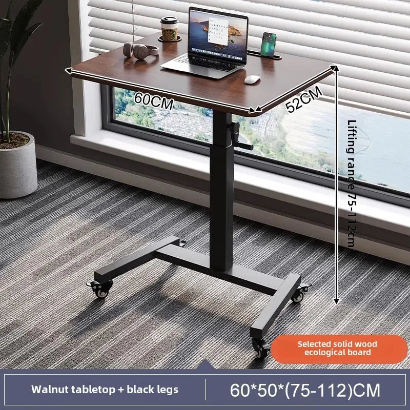 Height Adjustable Computer Desk Mobile Small Desk for Live Streaming Home Study Office Desk Standing Workstation desks