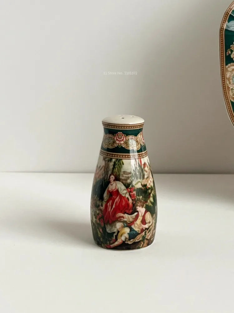 European Famous Painting Series Tableware Set Ceramic Material Underglaze Color Craftsmanship Handmade Painting